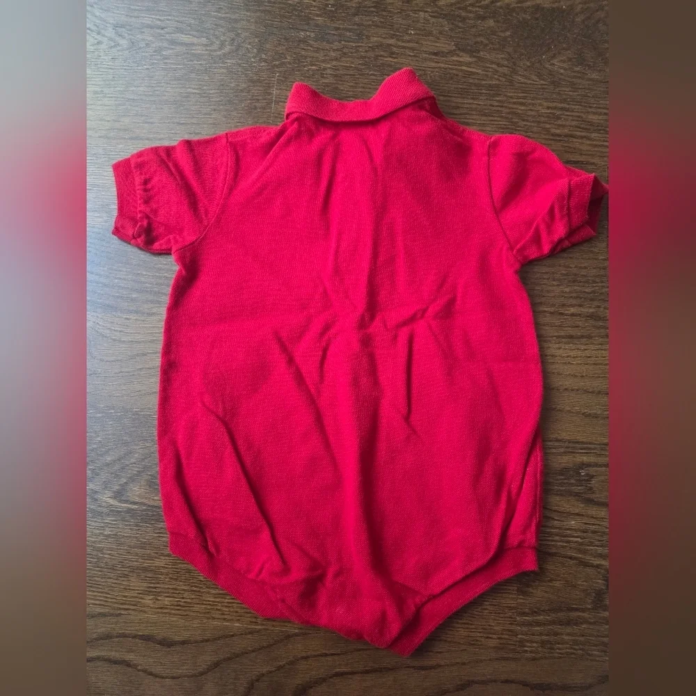 Ralph Lauren in Bright Red Bodysuit Sz. 12-18m.